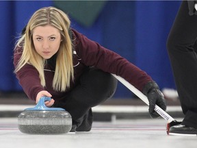 Skip Selena Sturmay and teammates Dacey Brown, Megan Moffit and Hope Sunley are the 2016 Alberta junior women's curling champions.