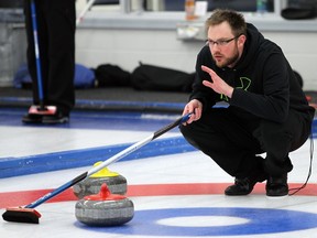 Skip Brent Bawel, seen during the 2015 men's southern playdowns, has done it again, qualifying for the provincials despite limited practice time.
