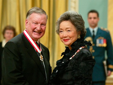 Former governor general Adrienne Clarkson presents the Order of Canada at Rideau Hall to Ronald D. Southern.