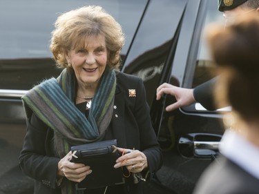 Alberta Lt. Gov. Lois Mitchell arrives for the funeral of Ronald D. Southern at Spruce Meadows in Calgary, Alta., on Thursday, Jan. 28, 2016. Ron Southern, a prominent philanthropist and businessman, is best known for start the Spruce Meadows show jumping facility 40 years ago and building ATCO into an international business powerhouse. Lyle Aspinall/Postmedia Network