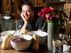 Aviv Fried, owner of Sidewalk Citizen, shows off some of the cauliflower-free offerings in his East Village cafe in Calgary on Wednesday, Jan. 20, 2016. The price of cauliflower is soaring, and restauranteurs are adjusting their menus as a result.