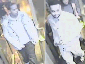 The Calgary Police Service is looking for two men who may have information about a recent shooting at Ten X Night Club on Jan. 10, 2016, that sent a bystander to hospital with a bullet wound to the chest. Supplied by Calgary Police Service