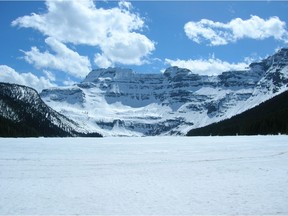 Cameron Lake in the winter. The day use area will close this summer for rehabilitation, but will remain open during tree removal over the next three weeks.