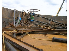 FILE PHOTO: Tuesday, April 28, 2009 
Two temporary foreign workers from China died, two others were seriously injured and three workers received minor injuries when the roof of a steel oil storage tank being constructed, collapsed April 24, 2007 at the Canadian Natural Resources Ltd. (CNRL) Horizon Oil Sands project near Fort McKay, about 70 kilometres north of Fort McMurray. The workers were welding the wall structure inside the tank when the roof support structure collapsed onto them.