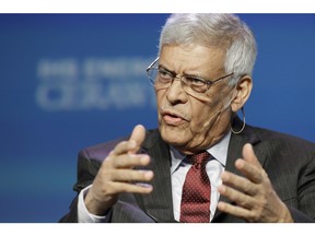 OPEC Secretary General Abdalla Salem El-Badri speaks about the state of the oil industry at the annual IHS CERAWeek global energy conference in Houston.