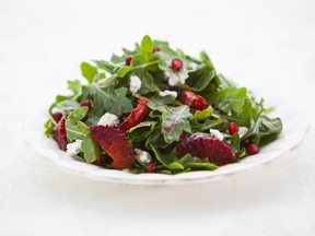 Arugula with Blood Oranges and Pomegranate Seeds. Credit: ATCO Blue Flame Kitchen.