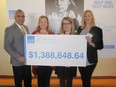 The 2015 Calgary Herald Christmas Fund raised $1.38 million. Unveiling the final tally in February was Calgary Herald editor Jose Rodriguez, Christmas Fund selections committee chair Laura Linnell, deputy editor Monica Zurowski and Christmas Fund guest editor Valerie Berenyi.