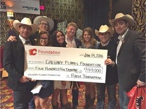 Cal 0213 Poker alone Pictured at the 2016 Flames Celebrity Poker Tournament are  tournament co-chairs Steve Major and Rollie Cyr (top, back), Flames Foundation's  Candice Goudie, Shelby Robinson, 2016 poker champion Curtis Stewart, Jorgia Van de Sype, David Zaleschuk and Dan Forigo.