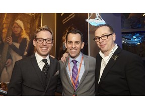 The world premiere of  The Little Prince – The Musical was an SRO success with more than 750 guests attending. Pictured, from left, are Nicholas Lloyd Webber adaptor and creator,  Dennis Garnhum, artistic director, Theatre Calgary and James D. Reid, adaptor and creator.