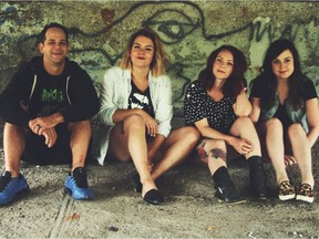 Calgary punk act The Shiverettes features, from left, Steve Richter, Hayley Muir, Kaely Cormack and Cecilia Schlemm.