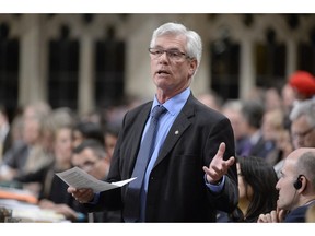 Natural Resources Minister James Carr answers a question during Question Period in the House of Commons on Parliament Hill.