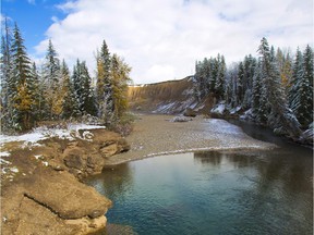 Gavin Young/Calgary Herald CALGARY, AB: October 03, 2012 - The stunning Castle River in the Castle Wilderness Area of Southern Alberta photographed on Wednesday October 3, 2012. (Gavin Young/Calgary Herald) (For City section story by Colette Derworiz) C00039882A