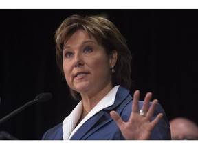 B.C. Premier Christy Clark speaks with the media following a meeting in Ottawa, Thursday, February 4, 2016.