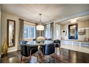 The dining area in one of the show homes by Genesis in Calgary.