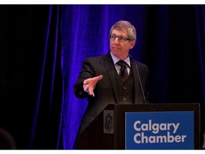 Former Calgary Police Chief Rick Hanson discusses the risk of terrorism and what the city's business community can do to be part of the solution at a Calgary Chamber of Commerce gathering at the Fairmont Palliser Hotel in Calgary on Thursday, February 4, 2016.