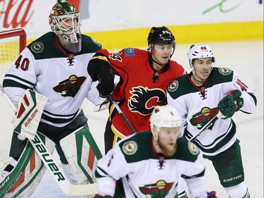 Calgary Flames Jiri Hudler against the Minnesota Wild during NHL hockey in Calgary, Alta., on Wednesday, February 17, 2016. Al Charest/Postmedia