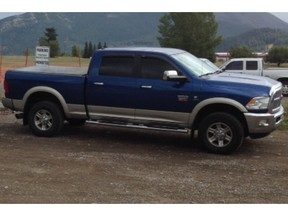 High River RCMP are investigating after a 2011 Blue Dodge 2500 quad cab pickup truck with chrome running boards and a tonneau cover - Alberta plate JAP-054 was stolen at gunpoint from the Summerset Carwash at 5th Street and 7th Avenue S.E. around 10:40 a.m. on Friday, February 5, 2016.