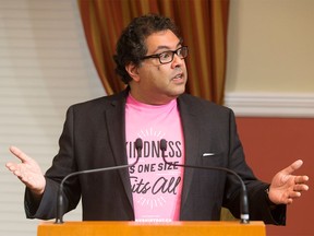 Mayor Naheed Nenshi speaks to media at Old City Hall on Wednesday, Feb. 24, 2016. Lyle Aspinall/Postmedia Network