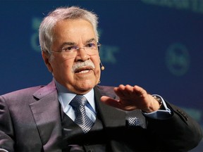 Saudi Arabia's Minister of Petroleum & Mineral Resources Ali Al-Naimi speaks at the annual IHS CERAWeek global energy conference Tuesday, Feb. 23, 2016, in Houston. (AP Photo/Pat Sullivan)