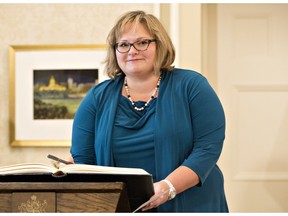 Sarah Hoffman, newly appointed Alberta Deputy Premier is sworn in, in Edmonton Alta, on Monday February 2, 2016.