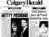 Calgary Herald front page dated September 10, 1992 -- Premier Don Getty resigns. (Scanned from microfilm)