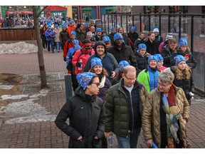 Several hundred people took part in the third annual Coldest Night of the Year march to raise money for the homeless at Eau Claire Market Saturday February 20, 2016.