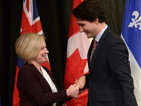 Prime Minister Justin Trudeau and Premier Rachel Notley spoke in Ottawa in November. This week, the two leaders will be meeting in Edmonton and Calgary.