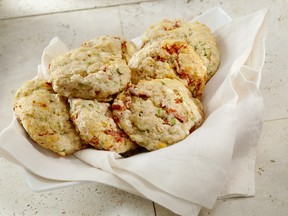 Cheesy tomato breakfast scones.