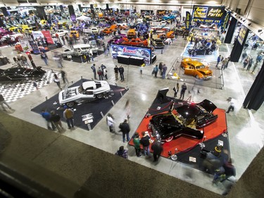 Crowds bustle during the World of Wheels show at the BMO Centre in Calgary, Alta., on Sunday, Feb. 21, 2016. The popular auto-enthusiast show was in its 50th year. Lyle Aspinall/Postmedia Network