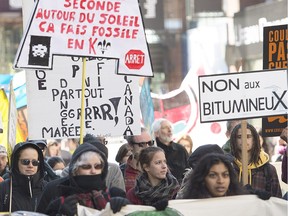 An anti-pipeline rally in Montreal.