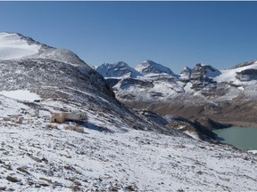 A backcountry hut, called the Louise and Richard Guy Hut, was built by the Alpine Club of Canada on the Yoho traverse at the midway point between Bow Hut in the north and the Stanley Mitchell Hut in the south.