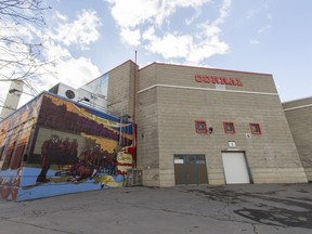 The Corral stands at the Stampede Grounds in Calgary, Alta., on Thursday, March 17, 2016.