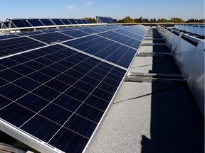 The city's largest solar electricity system, with 600 solar panels spread across the roof of the Southland Leisure Centre, will offset a portion of the facility's electricity usage in Calgary.
