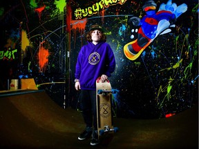 Anton Pedlar, 12, developed his passion for skateboarding after seeing Tony Hawk perform in Calgary.