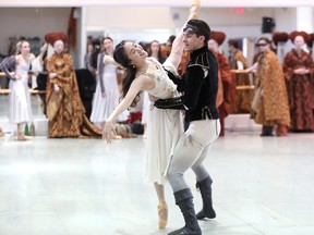 Dancers with Alberta Ballet perform during the studio dress rehearsal for Romeo and Juliet.