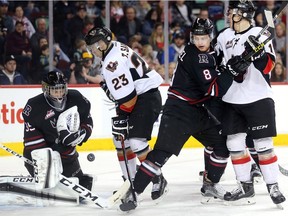 The Red Deer Rebels are moving on after dispatching the Calgary Hitmen, 5-3, on Saturday. (File)