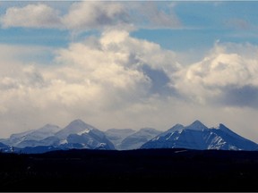 Clouds form over the Rockies on March 14, 2016.