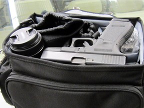 CBSA officers in Coutts in southern Alberta arrested a Utah man on February 2, 2016, for failing to declare a .357 pistol, which was concealed in a camera bag in the backseat of their vehicle. CBSA Criminal Investigations charges are pending.