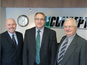 Concept Electric's new executive team, from left: Darryl Polowaniuk, Douwe van der Molen and Bill Roberts.