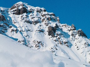 A photo of an avalanche from Avalanche Canada