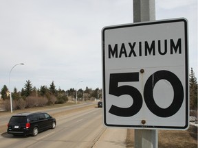 File photo - 50 km/h speed limit sign