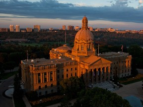 The Alberta Legislature building.