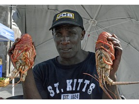 Lobster Salesman -His real name is Alexis Dacosta, but most people call him "Luchi." He claims to have the best barbecue on St. Kitts, but then again so does the guy who runs the barbecue on the opposite corner. Credit, Debbie Olsen