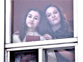 Natalie Marshall and Haylee Thompson star in The Diary of Anne Frank, presented by ACT at the West Village Theatre.