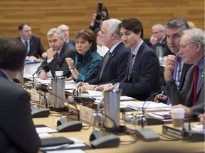 Prime Minister Justin Trudeau meets with premiers Thursday in Vancouver.