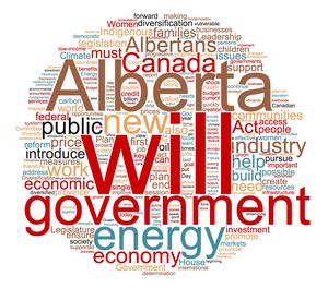 Notley throne speech wordcloud