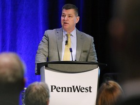 CEO Dave Roberts speaks during Penn West Petroleum's annual meeting last year.