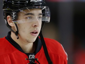 Calgary Flames Johnny Gaudreau during NHL hockey in Calgary, Alta., on Wednesday, March 9, 2016.