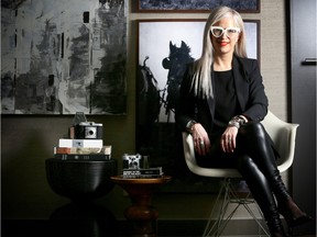 Sharie Hunter in her advertising design studio Arthur/Hunter in Calgary.