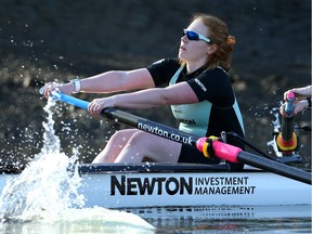 Ashton Brown of the Cambridge Women's crew in action.